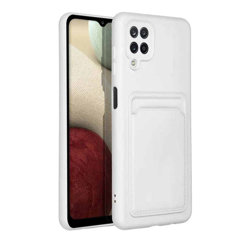 Zadný kryt Card Case biely – Samsung Galaxy A12 / M12 | Lacné Kryty Lacné Kryty | Zadný kryt Card Case biely – Samsung Galaxy A12 / M12 | Lacné Kryty