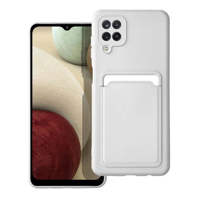 Zadný kryt Card Case biely – Samsung Galaxy A12 / M12 | Lacné Kryty Lacné Kryty | Zadný kryt Card Case biely – Samsung Galaxy A12 / M12 | Lacné Kryty