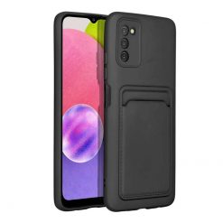 Lacné Kryty | Zadný kryt Card Case čierny – Samsung Galaxy A03s | Lacné Kryty