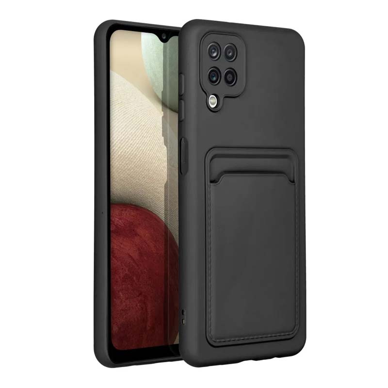 Zadný kryt Card Case čierny – Samsung Galaxy A12 / M12 | Lacné Kryty Lacné Kryty | Zadný kryt Card Case čierny – Samsung Galaxy A12 / M12 | Lacné Kryty