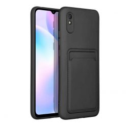 Lacné Kryty | Zadný kryt Card Case čierny – Xiaomi Redmi 9A / 9AT | Lacné Kryty
