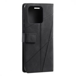 Lacné Kryty | Knižkové puzdro Rhombus čierne – Xiaomi Redmi 10C | Lacné Kryty
