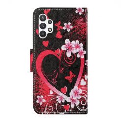 Lacné Kryty | Knižkové puzdro Trendy Cross case Červené srdce – Samsung Galaxy A13 (4G) | Lacné Kryty