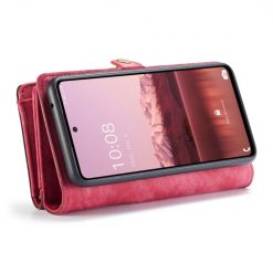 Lacné Kryty | Multifunkčné peňaženkové puzdro CaseMe Detachable červené – Samsung Galaxy A53 5G | Lacné Kryty