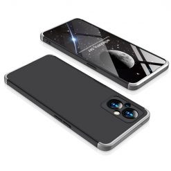 Ochranný kryt 360 Protection čierno-strieborný – Oppo Reno7 Lite (Reno 7 Lite) | Lacné Kryty Lacné Kryty | Ochranný kryt 360 Protection čierno-strieborný – Oppo Reno7 Lite (Reno 7 Lite) | Lacné Kryty