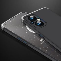 Ochranný kryt 360 Protection čierno-strieborný – Oppo Reno7 Lite (Reno 7 Lite) | Lacné Kryty Lacné Kryty | Ochranný kryt 360 Protection čierno-strieborný – Oppo Reno7 Lite (Reno 7 Lite) | Lacné Kryty