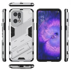 Lacné Kryty | Odolný Kryt Punk armor case biely – Oppo Find X5 Pro | Lacné Kryty
