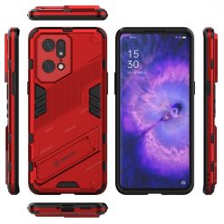 Lacné Kryty | Odolný Kryt Punk armor case červený – Oppo Find X5 Pro | Lacné Kryty