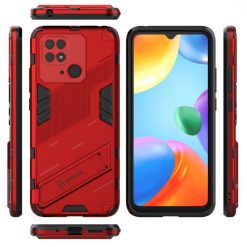 Lacné Kryty | Odolný Kryt Punk armor case červený – Xiami Redmi 10C | Lacné Kryty