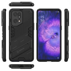 Lacné Kryty | Odolný Kryt Punk armor case čierny – Oppo Find X5 Pro | Lacné Kryty