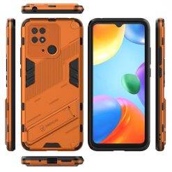 Lacné Kryty | Odolný Kryt Punk armor case oranžový – Xiami Redmi 10C | Lacné Kryty