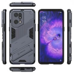 Lacné Kryty | Odolný Kryt Punk armor case sivý – Oppo Find X5 Pro | Lacné Kryty