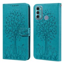 Peňaženkové puzdro Embossing Pattern Strom a jeleň modré – Motorola Moto G60 | Lacné Kryty Lacné Kryty | Peňaženkové puzdro Embossing Pattern Strom a jeleň modré – Motorola Moto G60 | Lacné Kryty