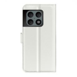 Lacné Kryty | Peňaženkové puzdro Litchi biele – OnePlus 10 Pro | Lacné Kryty