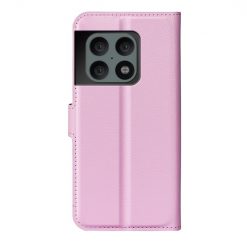 Lacné Kryty | Peňaženkové puzdro Litchi bledoružové – OnePlus 10 Pro | Lacné Kryty