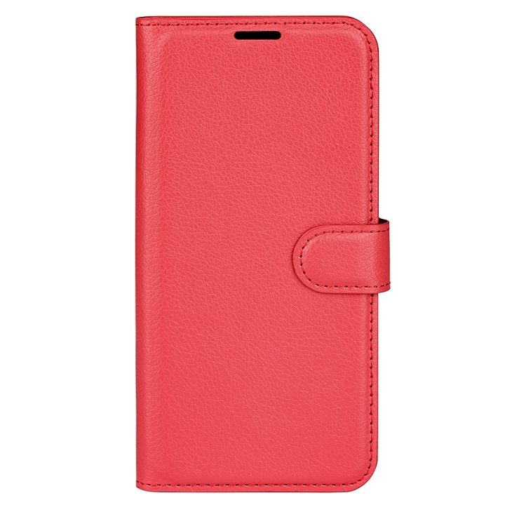 E-shop Peňaženkové puzdro Litchi červené – OnePlus 10 Pro