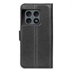 Lacné Kryty | Peňaženkové puzdro Litchi čierne – OnePlus 10 Pro | Lacné Kryty