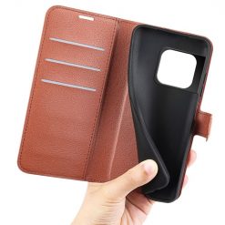 Peňaženkové puzdro Litchi hnedé – OnePlus 10 Pro | Lacné Kryty Lacné Kryty | Peňaženkové puzdro Litchi hnedé – OnePlus 10 Pro | Lacné Kryty