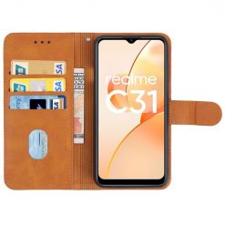 Lacné Kryty | Peňaženkové puzdro Splendid case hnedé – Realme C31 | Lacné Kryty