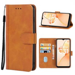 Lacné Kryty | Peňaženkové puzdro Splendid case hnedé – Realme C31 | Lacné Kryty