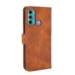 Lacné Kryty | Peňaženkové puzdro Solid hnedé – Motorola Moto G60 | Lacné Kryty