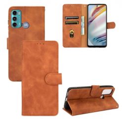 Lacné Kryty | Peňaženkové puzdro Solid hnedé – Motorola Moto G60 | Lacné Kryty