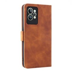 Lacné Kryty | Peňaženkové puzdro Solid hnedé – Realme GT 2 Pro | Lacné Kryty