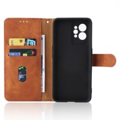 Lacné Kryty | Peňaženkové puzdro Solid hnedé – Realme GT 2 Pro | Lacné Kryty