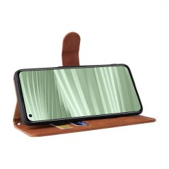 Lacné Kryty | Peňaženkové puzdro Solid hnedé – Realme GT 2 Pro | Lacné Kryty