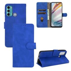 Lacné Kryty | Peňaženkové puzdro Solid modré – Motorola Moto G60 | Lacné Kryty