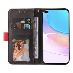 Lacné Kryty | Peňaženkové puzdro Stitching čierno-červené – Honor 50 Lite / Huawei Nova 8i | Lacné Kryty