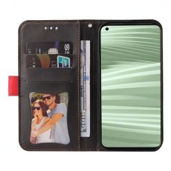 Lacné Kryty | Peňaženkové puzdro Stitching čierno-červené – Realme GT 2 Pro | Lacné Kryty