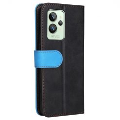 Lacné Kryty | Peňaženkové puzdro Stitching čierno-modré – Realme GT 2 Pro | Lacné Kryty
