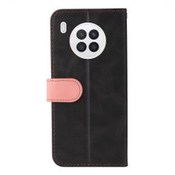 Lacné Kryty | Peňaženkové puzdro Stitching čierno-ružové – Honor 50 Lite / Huawei Nova 8i | Lacné Kryty