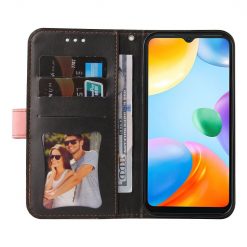 Peňaženkové puzdro Stitching čierno-ružové – Xiaomi Redmi 10C | Lacné Kryty Lacné Kryty | Peňaženkové puzdro Stitching čierno-ružové – Xiaomi Redmi 10C | Lacné Kryty