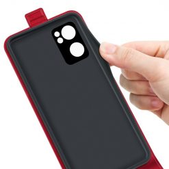 Lacné Kryty | Vyklápacie puzdro Vertical flip case červené – Oppo Reno7 5G (Reno 7 5G) | Lacné Kryty
