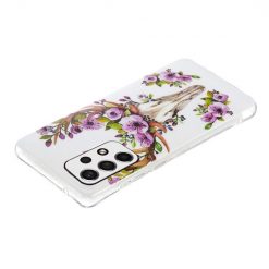Lacné Kryty | Zadný svietiaci kryt Luminous Pattern Jeleň a kvety – Samsung Galaxy A53 5G | Lacné Kryty