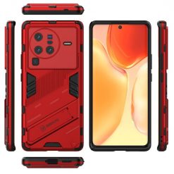 Lacné Kryty | Odolný Kryt Punk armor case červený – Vivo X80 Pro | Lacné Kryty