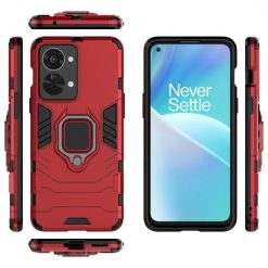 Lacné Kryty | Odolný kryt Ring Armor červený – OnePlus Nord 2T 5G | Lacné Kryty