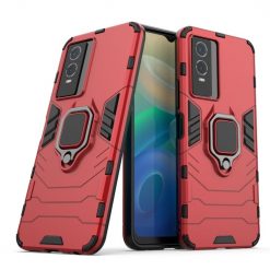Lacné Kryty | Odolný kryt Ring Armor červený – Vivo Y76 5G | Lacné Kryty