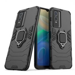 Lacné Kryty | Odolný kryt Ring Armor čierny – Vivo Y76 5G | Lacné Kryty