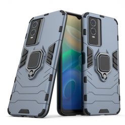 Lacné Kryty | Odolný kryt Ring Armor modrý – Vivo Y76 5G | Lacné Kryty