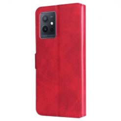 Lacné Kryty | Peňaženkové puzdro Classic Leather case červené – Vivo Y55 5G | Lacné Kryty