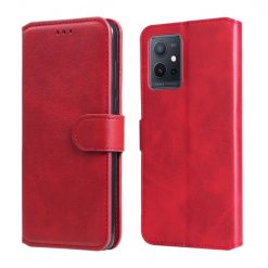 Lacné Kryty | Peňaženkové puzdro Classic Leather case červené – Vivo Y55 5G | Lacné Kryty