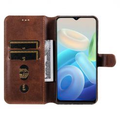 Peňaženkové puzdro Classic Leather case hnedé – Vivo Y55 5G | Lacné Kryty Lacné Kryty | Peňaženkové puzdro Classic Leather case hnedé – Vivo Y55 5G | Lacné Kryty