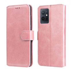 Lacné Kryty | Peňaženkové puzdro Classic Leather case ružové – Vivo Y55 5G | Lacné Kryty