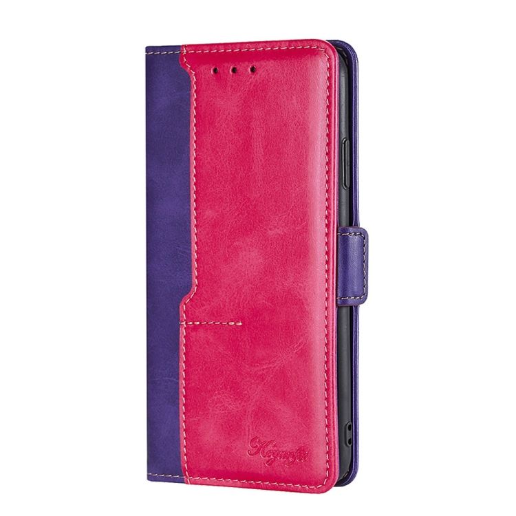 Peňaženkové puzdro Contrast Color Case fialovo-ružové – Motorola Moto G52 / G82 5G