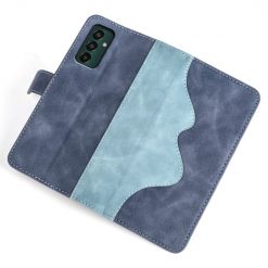 Lacné Kryty | Peňaženkové puzdro Dual Wavy Case modré – Samsung Galaxy M13 | Lacné Kryty