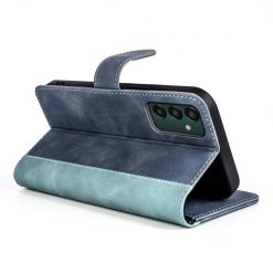 Lacné Kryty | Peňaženkové puzdro Dual Wavy Case modré – Samsung Galaxy M13 | Lacné Kryty