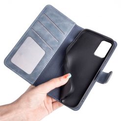 Lacné Kryty | Peňaženkové puzdro Dual Wavy Case modré – Samsung Galaxy M13 | Lacné Kryty